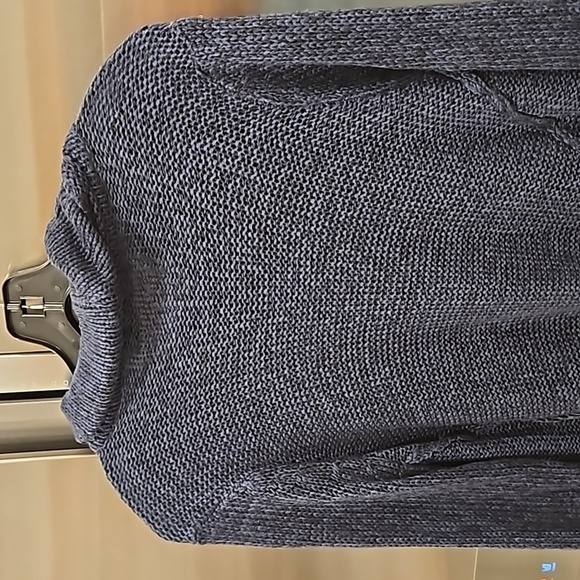 💕RDI💕 Long Sleeve Cowl Neck Pullover Sweater ~ Deep Sea Blue Medium - Picture 4 of 8